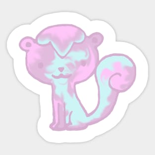 Cotton Candy Squirrel Sticker